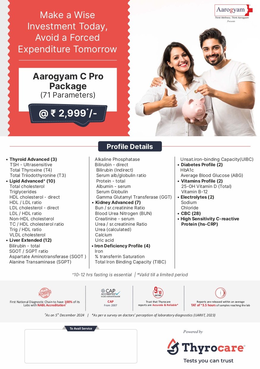 AAROGYAM C PRO PACKAGE